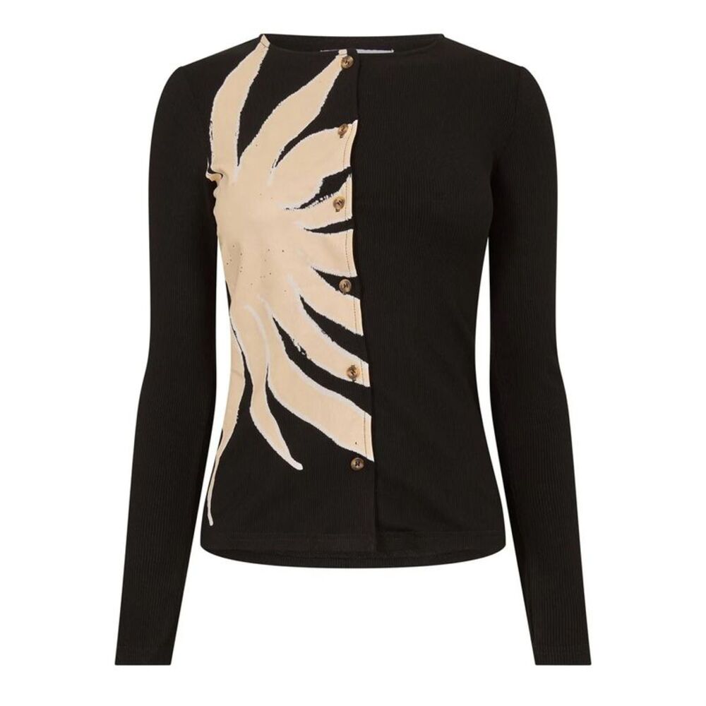 Never Fully Dressed Womens/Ladies Doris Lightweight Long-Sleeved Cardigan / Blac